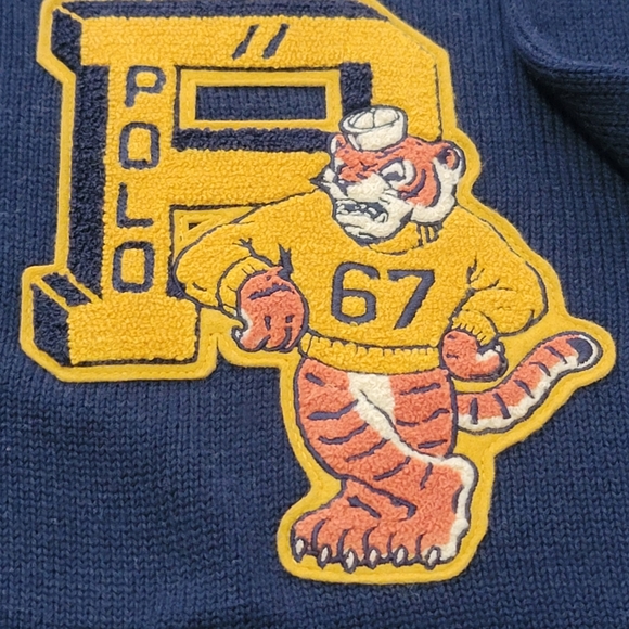 Polo Ralph Lauren Cardigan Letterman Sweater - Picture 3 of 5